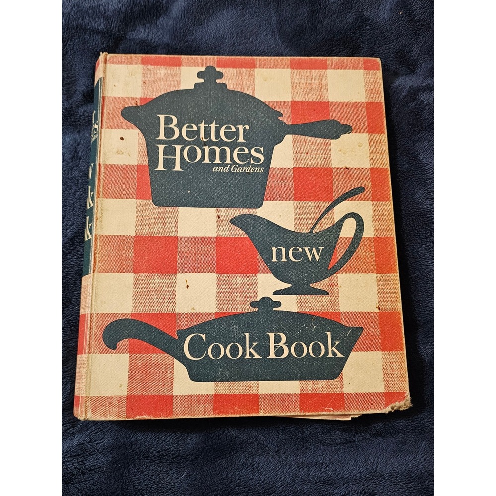 Vintage Better Homes and Gardens New Cook Book Red Gingham Plaid Binder 1950s
